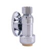 Hausen 1/2 in. Nominal Push Connect Inlet x 3/8 in. O.D. Compression Outlet 1/4-Turn Straight Valve, 10PK HA-SS107-10